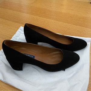 Margaux Black Suede Block Heels